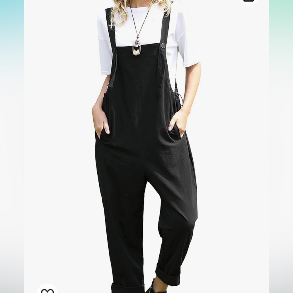 Loose fit overalls black 3XL